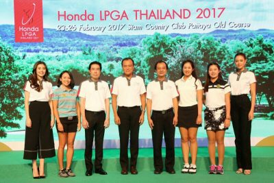 “ฮอนด้า” ร่วมกับ “ช่อง 7 สี” พร้อมเหล่าพันธมิตร เปิดโผก้านเหล็กสาวดาวดังลงสู้ศึก “HONDA LPGA THAILAND 2017” เปิดทศวรรษใหม่ ร่วมลุ้น “โปรเม” เอรียา จุฑานุกาล นำทัพสวิงสาวไทยคว้าแชมป์ในบ้าน