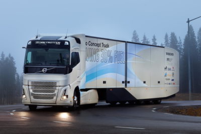 Volvo Trucks’ latest concept vehicle tests a hybrid powertrain for long haul transport