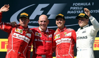 Vettel leads Ferrari one-two in tense Hungarian Grand Prix