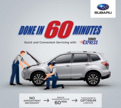 เปิดตัวระบบบริการ ‘ซูบารุ เอ็กซ์เพรส (Subaru Express)’ พร้อมมอบบริการที่รวดเร็วและสะดวกสบาย ภายในเวลา 60 นาที