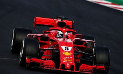 Vettel leads for Ferrari as Hamilton misses day two of testing