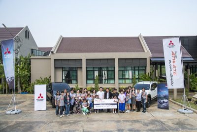 Mitsubishi Triton Athlete convoy brings support to visually-impaired child education