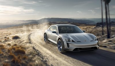 Porsche Mission E Cross Turismo concept charges into Geneva