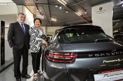 Siam Paragon is prompted to open the AAS Porsche E-Hybrid Charging Station
