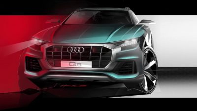 Audi Q8 Official Teaser Sketch Reveals Aggressive Front Design