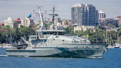 ARMIDALE CLASS-เรือตรวจการณ์ลาดตระเวนของราชนาวีออสเตรเลียประจำการที่ฐานทัพเรือทั้งหมด 3 แห่ง