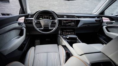 Audi E-Tron Reveals High-Tech Interior With Five Screens