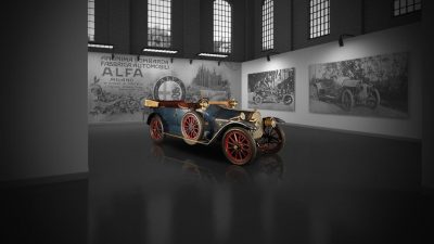 1910 Alfa Romeo 24HP Torpedo-สปอร์ตเปิดประทุนรุ่นแรกของค่ายอัลฟา โรเมโอแห่งเมืองมิลาน, อิตาลี