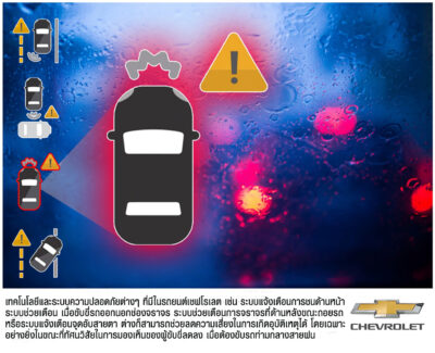 เทคโนโลยีและระบบความปลอดภัยจากรถเชฟโรเลต ช่วยให้ผู้ขับขี่ปลอดภัยตลอดฤดูฝนนี้