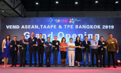 Grand opening of a trade show for convenience and automatic products of the year, ASEAN (Bangkok) Vending Machine Self-Service Facility Expo 2019