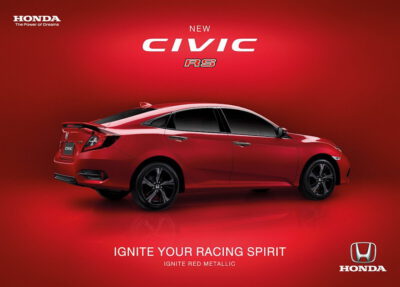 Honda Takes the Sporty Premium Sedan to the Next Level and Hotter than Summer With the New Ignite Red Honda Civic TURBO RS