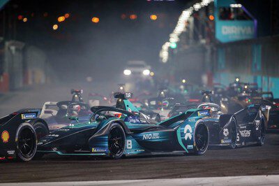 Diriyah E-Prix underway as the first all-electric Formula E night race lights up the skies of Saudi Arabia