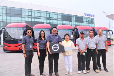 Volvo Bus handed over 10 Malaysian CBU buses to Vomontip Transport