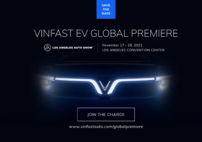 VinFast เตรียมเผยโฉมรถยนต์ไฟฟ้ารุ่นใหม่ล่าสุดของบริษัทเป็นครั้งแรกของโลกที่งาน 2021 Los Angeles Auto Show