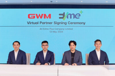 เกรท วอลล์ มอเตอร์ จับมือ EVme เปิด Virtual Platform การขายรถยนต์ไฟฟ้ารูปแบบใหม่ต่อยอดนโยบายราคาเดียว ขยายช่องทางส่งมอบรถยนต์คุณภาพสู่มือผู้บริโภคชาวไทย